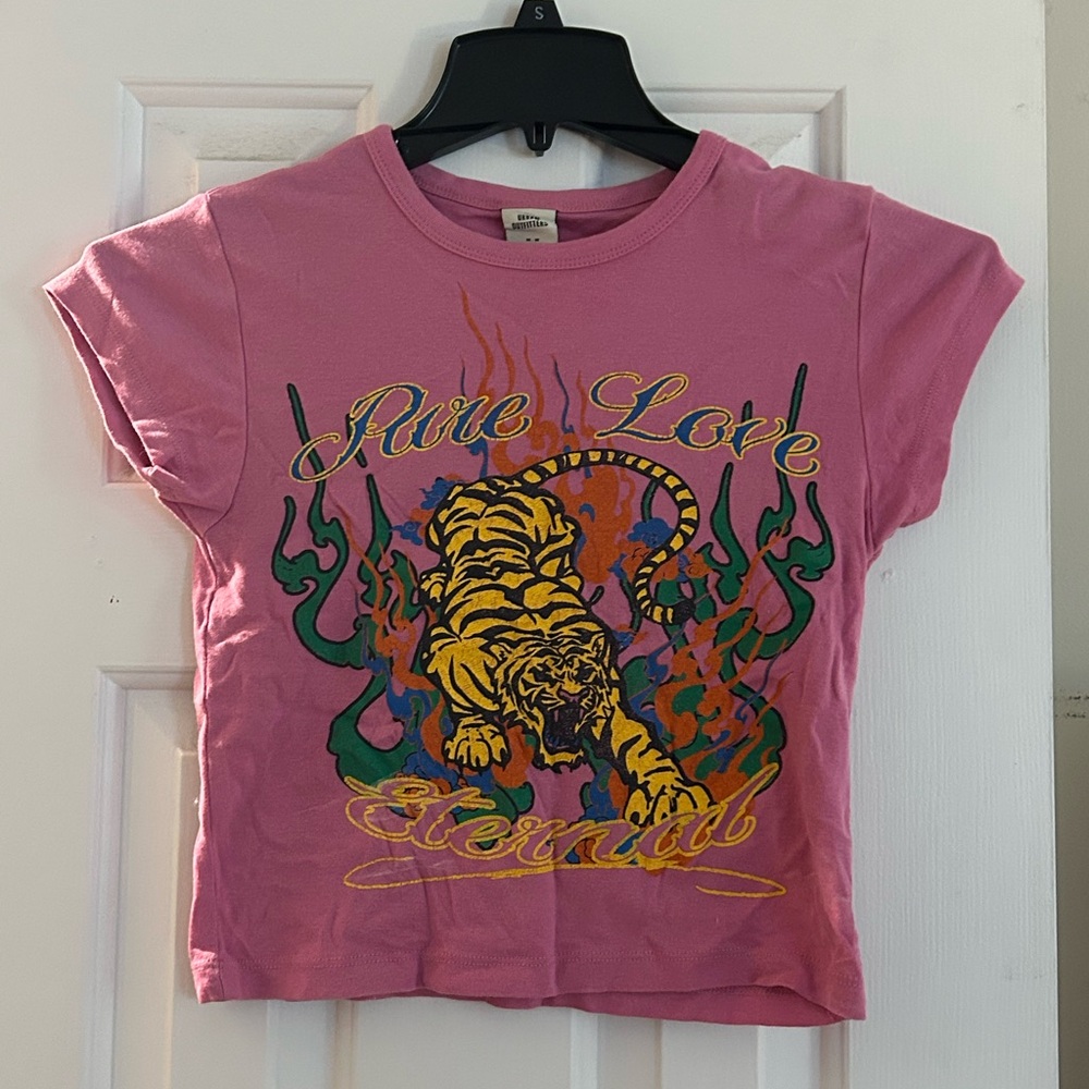 Urban Outfitters Pink Tiger Graphic Kids Tee